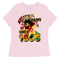 Bubblegum Pink breaking chains since 1865 Ladies Tee - CowGirlArtShop