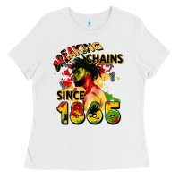 White breaking chains since 1865 Ladies Tee - CowGirlArtShop