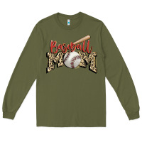 Army Green baseball mom Long Sleeve Tee - FaDigitalArtStudio