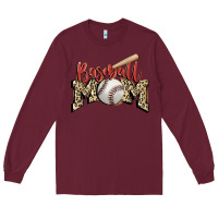 Burgundy baseball mom Long Sleeve Tee - FaDigitalArtStudio
