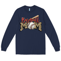 Navy baseball mom Long Sleeve Tee - FaDigitalArtStudio