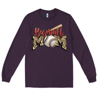 Plum baseball mom Long Sleeve Tee - FaDigitalArtStudio