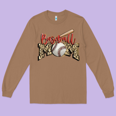 Baseball Mom Long Sleeve Tee Designed By Fadigitalartstudio