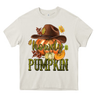 Cream Howdy Pumpkin Heavy Core Tee - texasbilliewilder