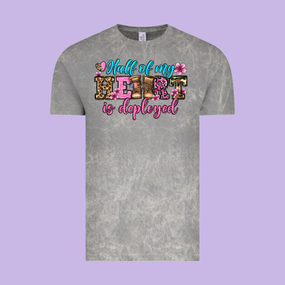 Half Of My Haert Is Deployed Olivia Vintage Tee Designed By Oliviacreatesart