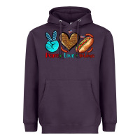 Plum peace love hotdogs Heavyweight Hoodie - AdoDesignShop