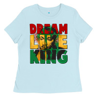 Baby Blue dream like king martin luther Ladies Tee - CowGirlArtShop