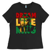 Black dream like king martin luther Ladies Tee - CowGirlArtShop