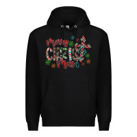Black Merry Christmas Premium Hoodie - CowhideDigitalArt