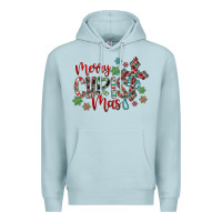 Blue Mist Merry Christmas Premium Hoodie - CowhideDigitalArt