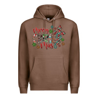 Chestnut Merry Christmas Premium Hoodie - CowhideDigitalArt