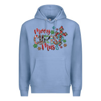 Colony Blue Merry Christmas Premium Hoodie - CowhideDigitalArt