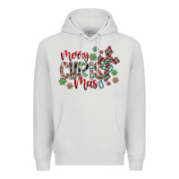 Dove Grey Merry Christmas Premium Hoodie - CowhideDigitalArt