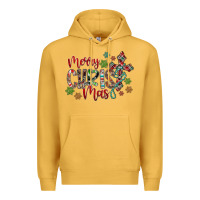 Mustard Merry Christmas Premium Hoodie - CowhideDigitalArt