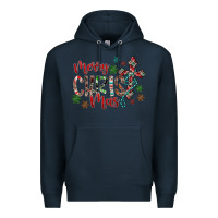 Navy Merry Christmas Premium Hoodie - CowhideDigitalArt