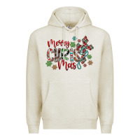 Oatmeal Heather Merry Christmas Premium Hoodie - CowhideDigitalArt