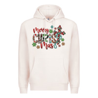 Pale Pink Merry Christmas Premium Hoodie - CowhideDigitalArt