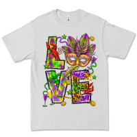 Dove Grey Mardi Gras love Premium Tee - HowdyJamesFarm