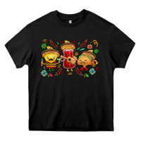 Black Mexican taco nacho and souce Heavy Core Tee - NancyCooperArtShop