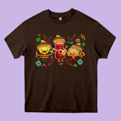 Mexican Taco Nacho And Souce Heavy Core Tee Designed By Nancycooperartshop