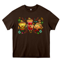 Chocolate Brown Mexican taco nacho and souce Heavy Core Tee - NancyCooperArtShop