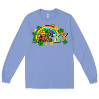 Colony Blue lucky gnome St. Patricks Day Long Sleeve Tee - FaDigitalArtStudio