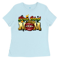 Baby Blue black mom Ladies Tee - CowGirlArtShop