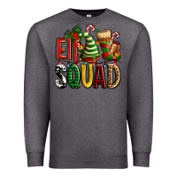 Charcoal Heather elf squad with elf hat and socks Premium Sweatshirt - AdoDesignShop