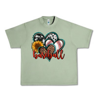 Oil Green baseball hearts Urban Heavy Tee - Jasminsmagicworld