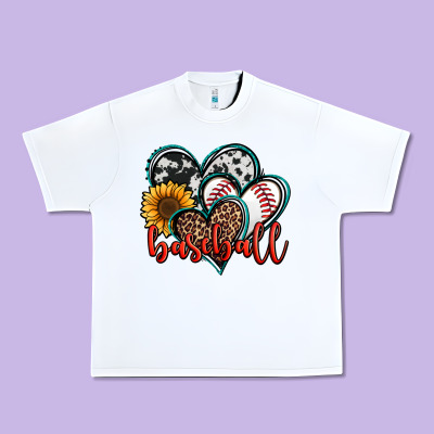Baseball Hearts Urban Heavy Tee Designed By Jasminsmagicworld