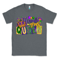Charcoal Heather mardi gras queen Classic Tee - CowGirlArtShop