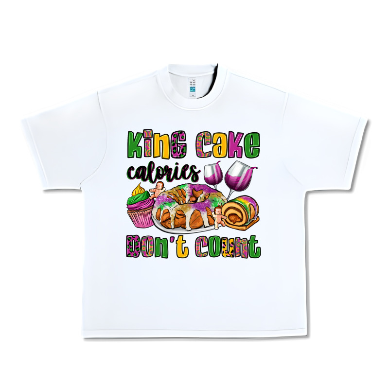 King Cake Calories Don't Count Mardi Gras Urban Heavy Tee by OliviaCreatesArt | Teevron