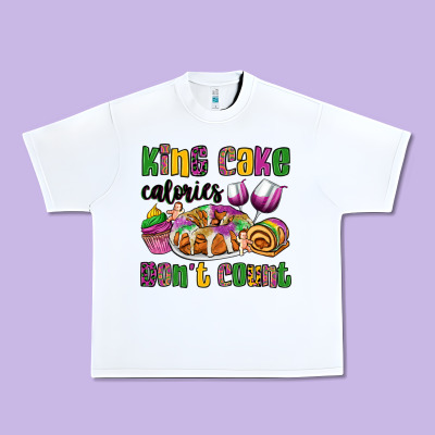 King Cake Calories Don't Count Mardi Gras Urban Heavy Tee Designed By Oliviacreatesart