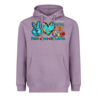 Lavender peace love hanukkah Heavyweight Hoodie - AdoDesignShop