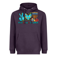 Plum peace love hanukkah Heavyweight Hoodie - AdoDesignShop