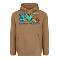 Toasted Coconut peace love hanukkah Heavyweight Hoodie - AdoDesignShop