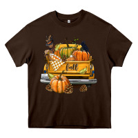 Chocolate Brown Fall Truck Heavy Core Tee - texasbilliewilder