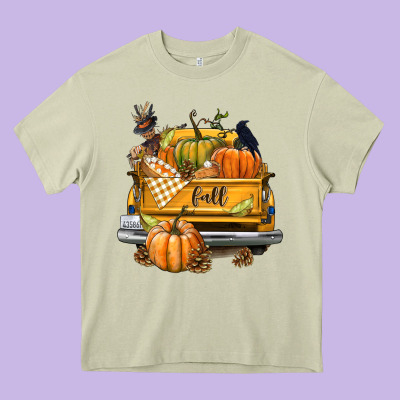 Fall Truck Heavy Core Tee Designed By Texasbilliewilder