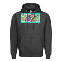 Charcoal Heather easter cross license plate template Zipper Hoodie - BarkalooDesign
