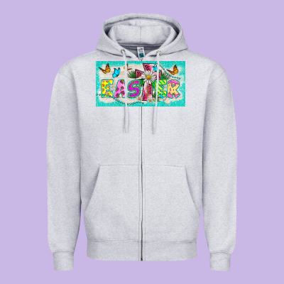 Easter Cross License Plate Template Zipper Hoodie Designed By Barkaloodesign