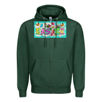 Sports Green easter cross license plate template Zipper Hoodie - BarkalooDesign