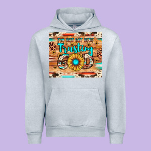 I'm Just Out Here Trusting God Urban Hoodie Designed By Jahusdesignshop