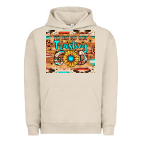 Pigment French Oak i'm just out here trusting god Urban Hoodie - JahusDesignShop
