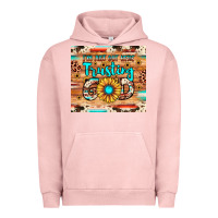 Pigment Salmon i'm just out here trusting god Urban Hoodie - JahusDesignShop