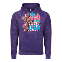 Cloud Purple God Blessed the USA Vintage Hoodie - FaDigitalArtStudio