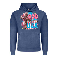 Vintage Denim God Blessed the USA Vintage Hoodie - FaDigitalArtStudio