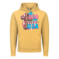 Vintage Mustard God Blessed the USA Vintage Hoodie - FaDigitalArtStudio