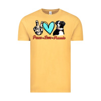 Vintage Mustard Peace Love Aussie Vintage Tee - Jasminsmagicworld