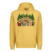 Antique Gold i was made for winter Premium Hoodie - CowhideDigitalArt