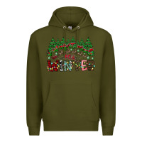 Army Green i was made for winter Premium Hoodie - CowhideDigitalArt